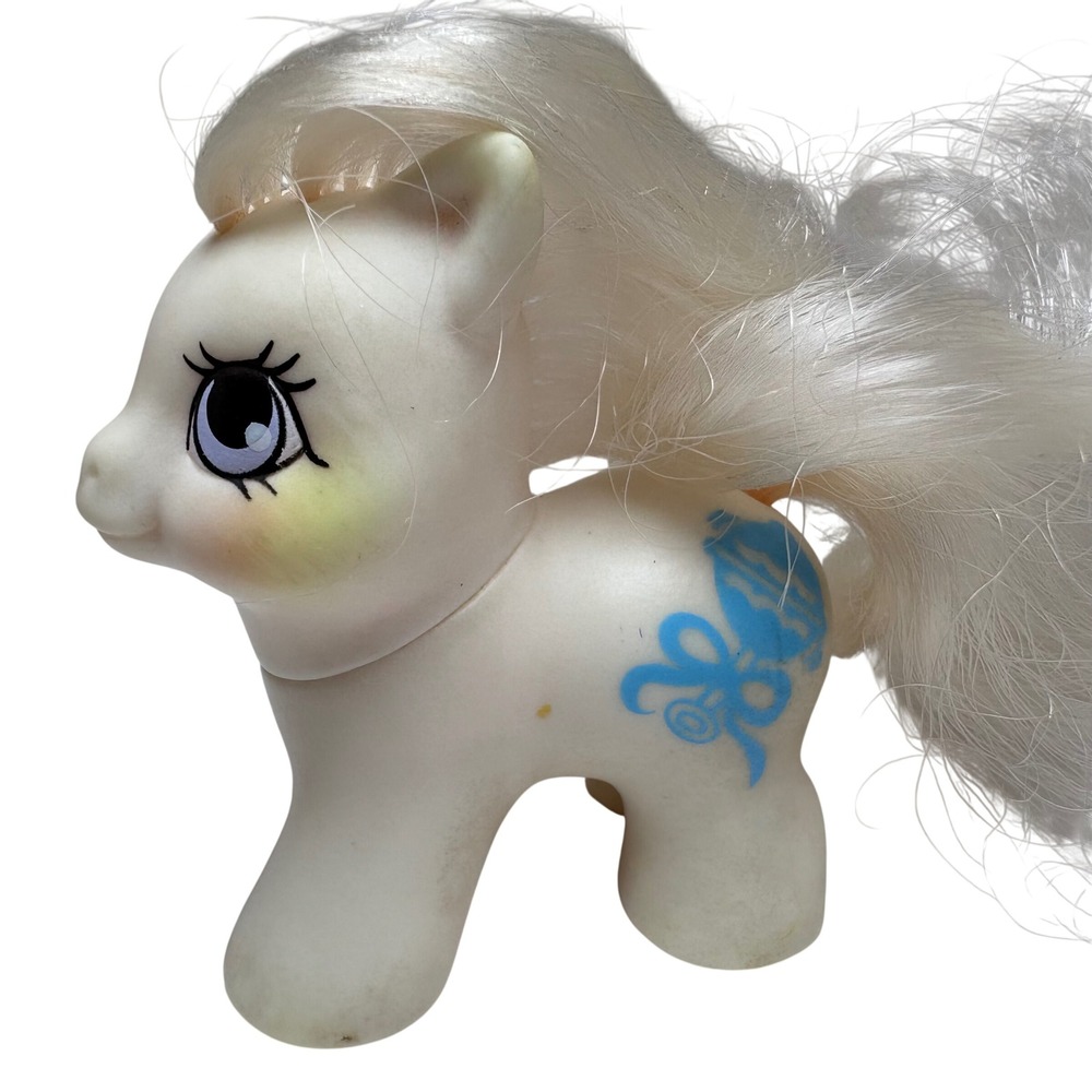 Vintage G1 My Little Pony Teeny Tiny Baby Little Whiskers White Hair 1989 Hasbro